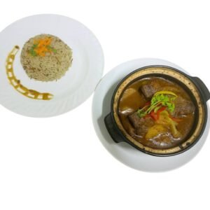 BEEF POTATOES CASSEROLE WITH RICE