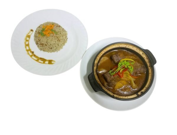 BEEF POTATOES CASSEROLE WITH RICE